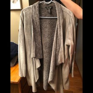 Gray sleepwear cardigan